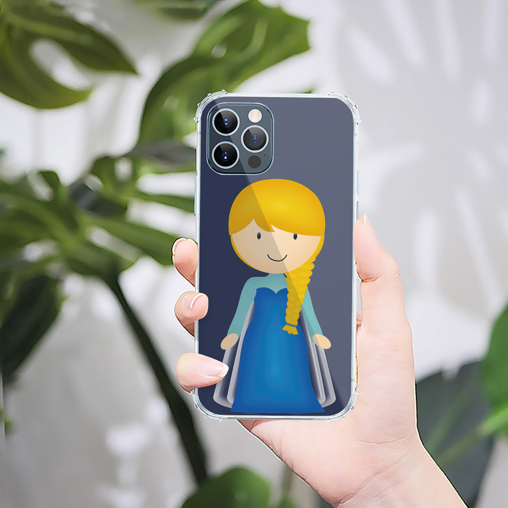 （画像用） アナと雪の女王 アンナ エルサ Frozen Anna Elsa 【iPhone 12シリーズ対応】透明スマホケース（クリアソフトケース）